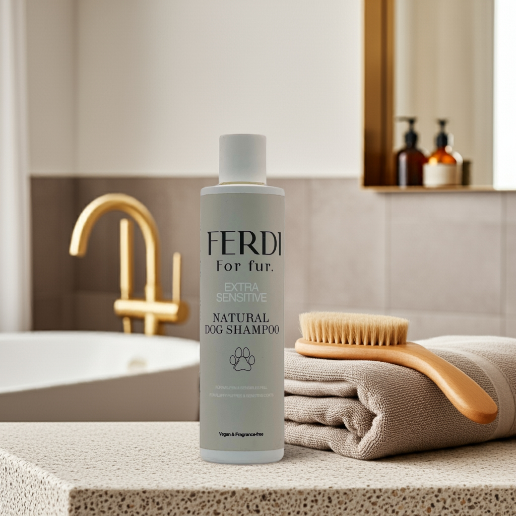 Natürliches Hundeshampoo für sensibles Fell
